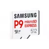 Tarjeta microSDXC Samsung P9 Express 512 GB, UHS-I, lectura 800 MB/s, V30, U1, blanca