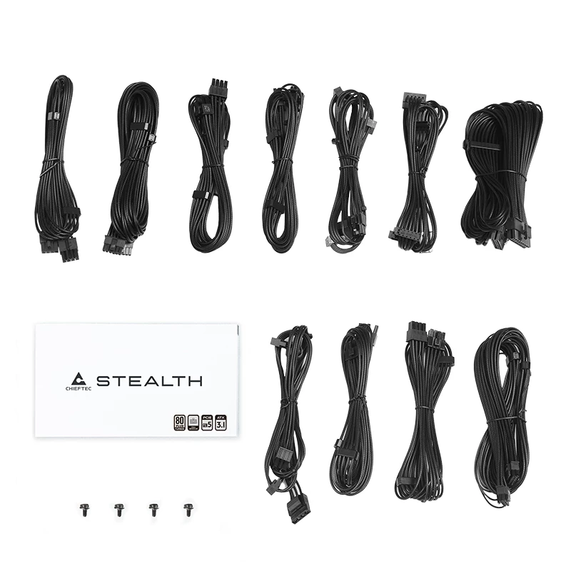 Fuente de alimentación CHIEFTEC Stealth Vega M Series SPX-1200-FC 1200W ATX 24 pines 80 PLUS Platinum negra ventilador de 135 mm