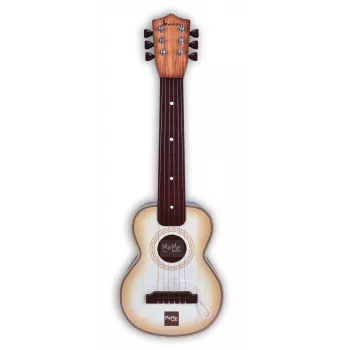 Guitarra de juguete Dante MeMe Juan para niños a partir de 3 años, beige y marrón, instrumento musical para niños