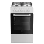 Cocina independiente Beko FSS52020DW eléctrica gas blanca