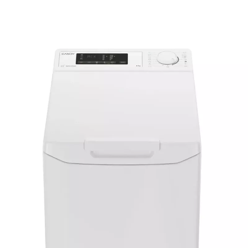 Lavadora de carga superior CANDY TCA283D2-S, 8 kg, 1200 rpm, 410×600×860 mm, blanca