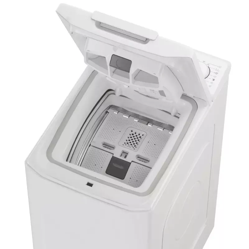 Lavadora de carga superior CANDY TCA283D2-S, 8 kg, 1200 rpm, 410×600×860 mm, blanca