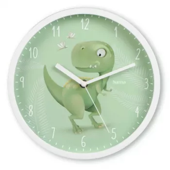 Reloj de cuarzo Hama Cebu Redondo Verde Blanco Pila AA 25 cm
