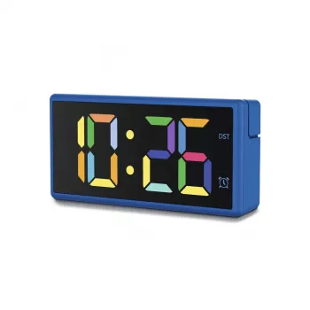Despertador digital Hama Ibiza Azul LCD Pila USB 150x34x73mm