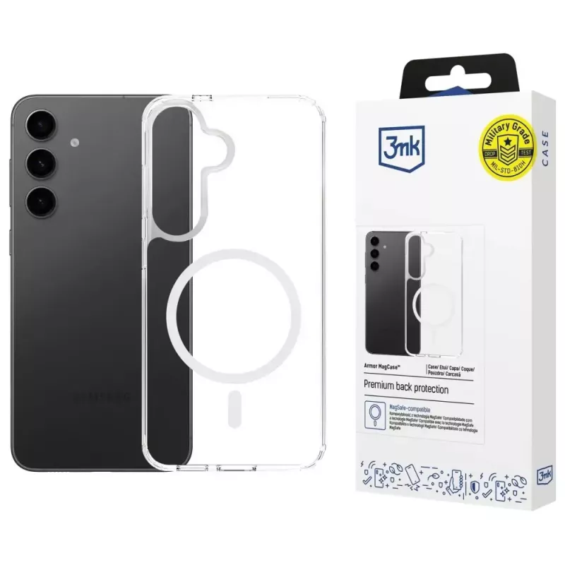 Funda protectora 3MK Armor MagCase para Samsung Galaxy S24 FE – diseño robusto de ajuste delgado