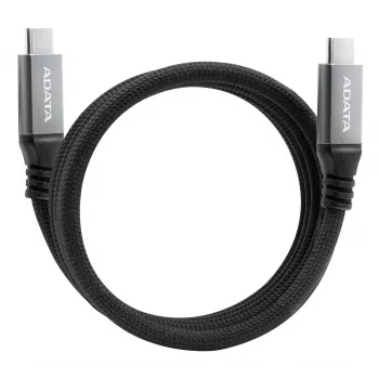 Cable de datos USB C a USB C ADATA CACCU3-100W-100AN-BK — USB 3.2 Gen 2 (10 Gbit/s), 1 m, Negro