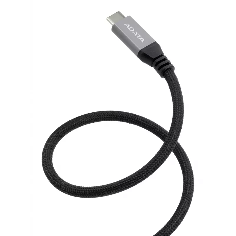 Cable de datos USB C a USB C ADATA CACCU3-100W-100AN-BK — USB 3.2 Gen 2 (10 Gbit/s), 1 m, Negro