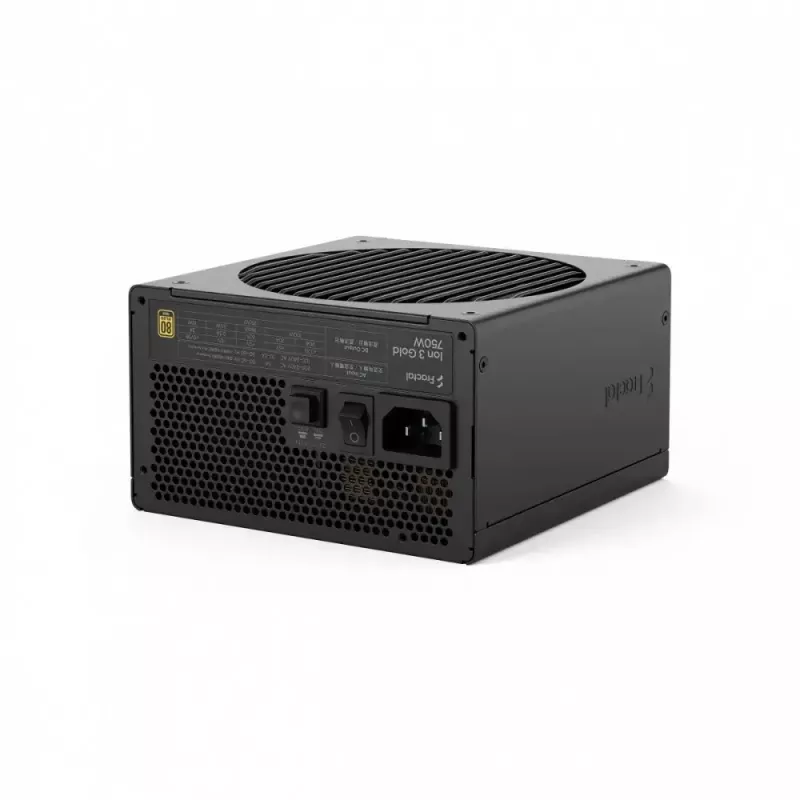 Fuente de alimentación Fractal Design FDE Ion 3 GOLD 750W 80+ GOLD negra, ATX modular, 750W de potencia de salida