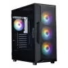 Caja de PC ZALMAN Mid-Tower I3 NEO V2, negra, 4 ventiladores RGB, compatible con ATX/microATX
