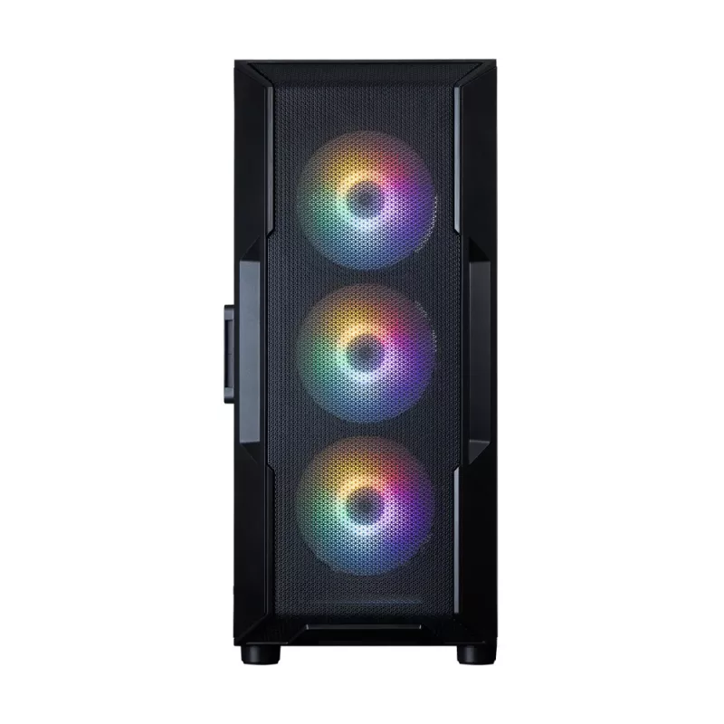 Caja de PC ZALMAN Mid-Tower I3 NEO V2, negra, 4 ventiladores RGB, compatible con ATX/microATX
