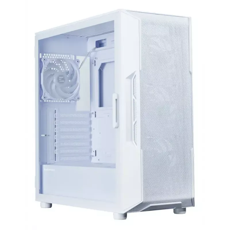 Zalman i3 NEO V2 caja Mid Tower, 4 ventiladores RGB de 120 mm, blanca