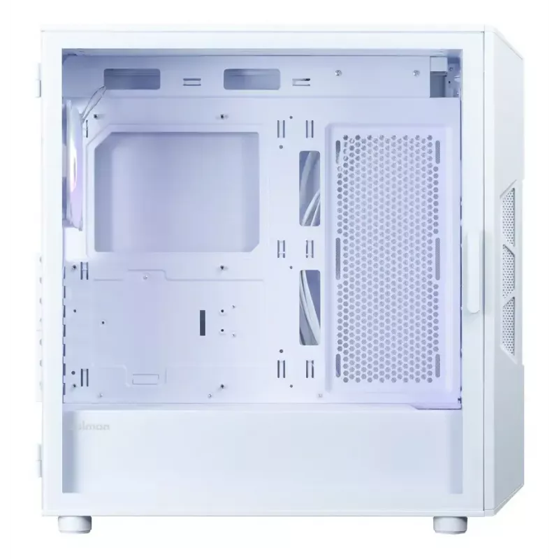 Zalman i3 NEO V2 caja Mid Tower, 4 ventiladores RGB de 120 mm, blanca