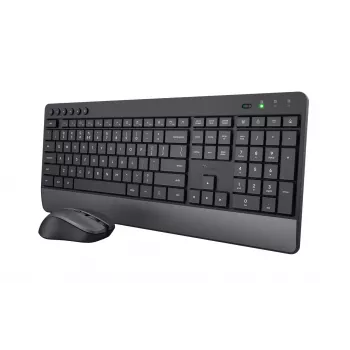 Teclado y ratón Trust Trezo con RF inalámbrico universal QWERTY US English negro