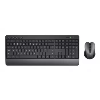 Teclado y ratón Trust Trezo con RF inalámbrico universal QWERTY US English negro
