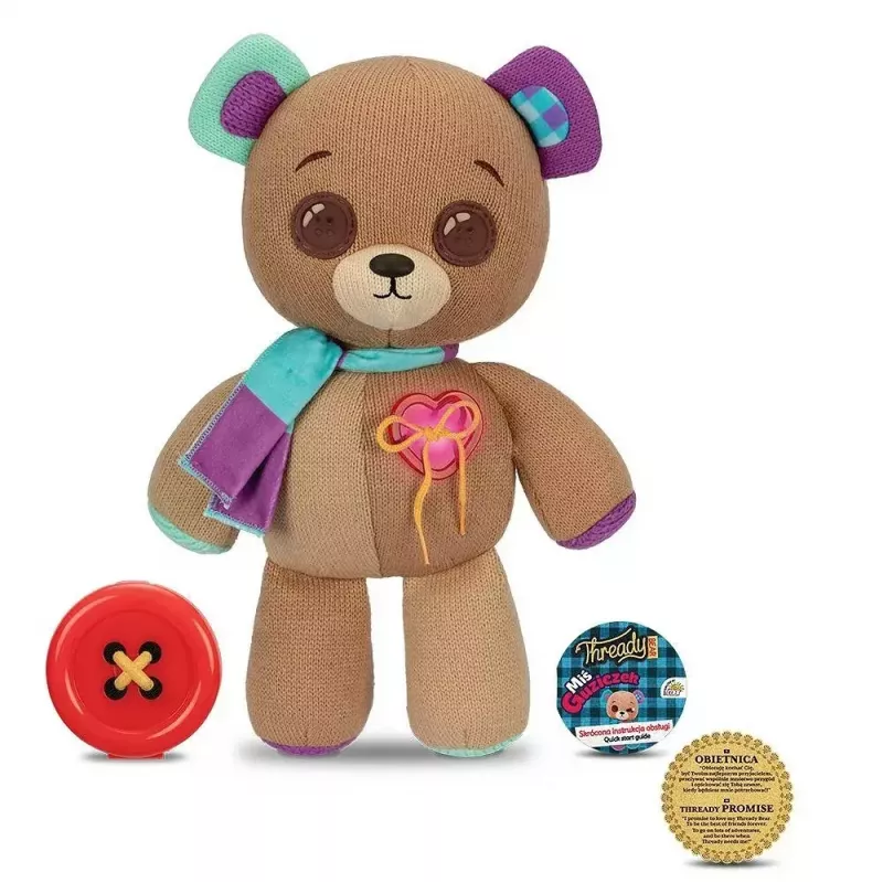 Mascota interactiva de peluche Cobi Thready Bear – juguete activado por movimiento con sonido y sensores