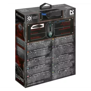 Ratón Defender GM-927 Sleipnir Optic 12800dpi 6P