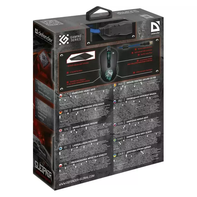 Ratón Defender GM-927 Sleipnir Optic 12800dpi 6P
