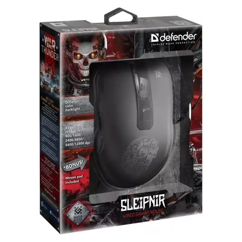 Ratón Defender GM-927 Sleipnir Optic 12800dpi 6P