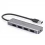 Hub USB UGREEN 50985 (4× USB 3.2 Gen 1 Type-A, 5 Gb/s, plateado)