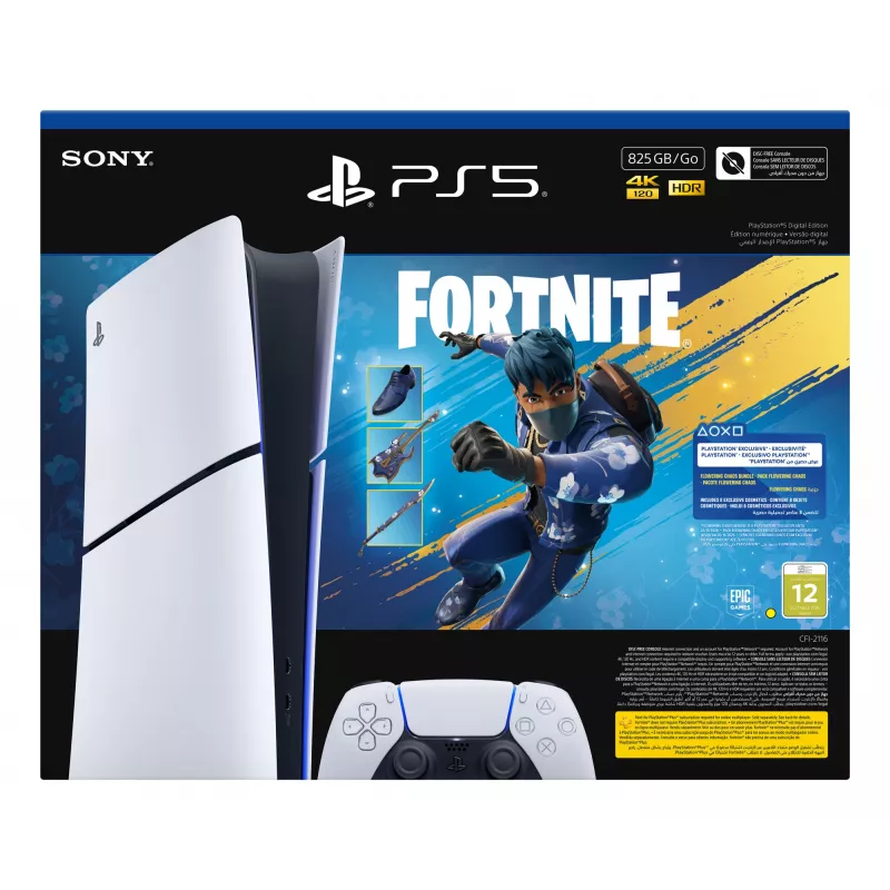 Consola Sony PlayStation 5 slim — 825 GB SSD, blanca/negra, incluye mando y HDMI