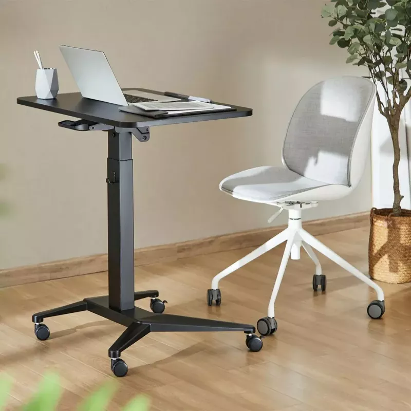 Mesa de portátil móvil MACLEAN MC-453B con regulación de altura neumática, altura máx. 109 cm, capacidad de carga 8 kg
