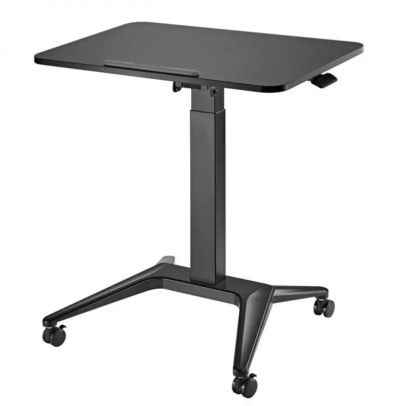 Mesa de portátil móvil MACLEAN MC-453B con regulación de altura neumática, altura máx. 109 cm, capacidad de carga 8 kg