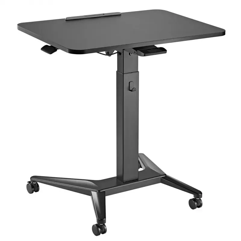 Mesa de portátil móvil MACLEAN MC-453B con regulación de altura neumática, altura máx. 109 cm, capacidad de carga 8 kg
