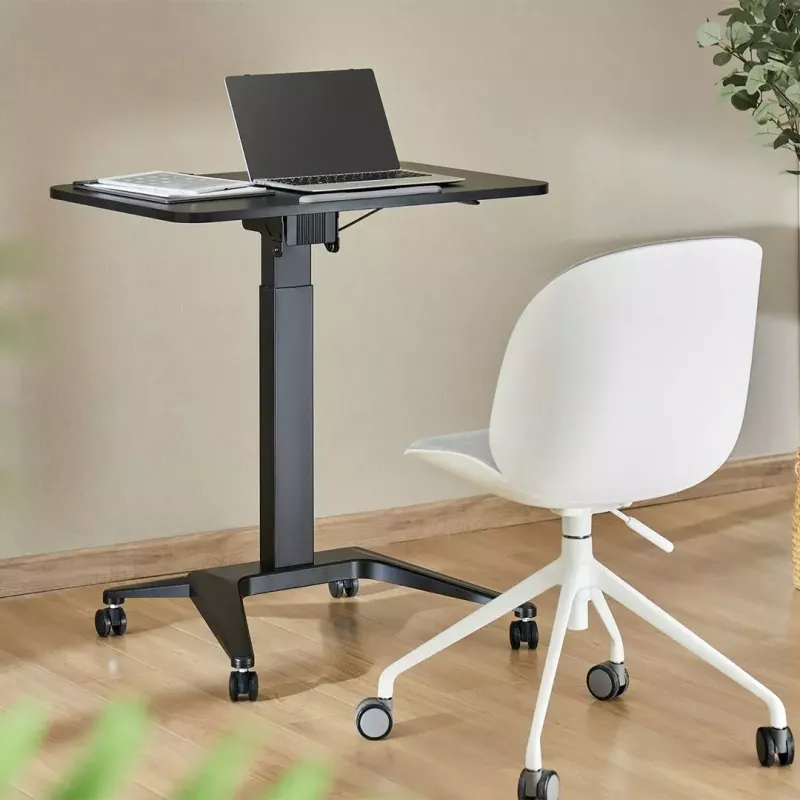 Mesa de portátil móvil MACLEAN MC-453B con regulación de altura neumática, altura máx. 109 cm, capacidad de carga 8 kg