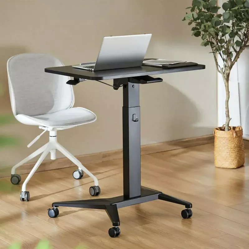 Mesa de portátil móvil MACLEAN MC-453B con regulación de altura neumática, altura máx. 109 cm, capacidad de carga 8 kg