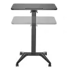 Mesa de portátil móvil MACLEAN MC-453B con regulación de altura neumática, altura máx. 109 cm, capacidad de carga 8 kg