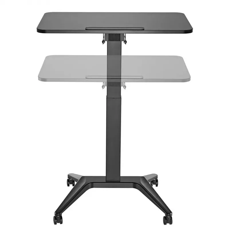 Mesa de portátil móvil MACLEAN MC-453B con regulación de altura neumática, altura máx. 109 cm, capacidad de carga 8 kg