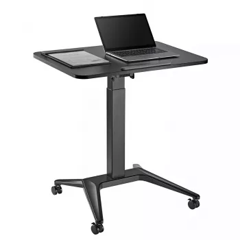 Mesa de portátil móvil MACLEAN MC-453B con regulación de altura neumática, altura máx. 109 cm, capacidad de carga 8 kg