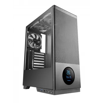 Caja de ordenador TACENS 2SAGITTA20 semitorre, cristal templado, ATX/Micro-ITX/Mini-ITX, 1x3,5 pulgadas + 2x2,5 pulgadas, LED, ventilador preinstalado