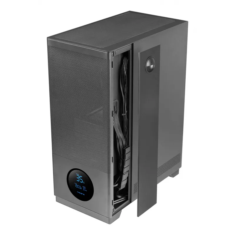 Caja de ordenador Tacens 2SAGITTA20 Midi Tower, negra, 3 ventiladores de 120 mm