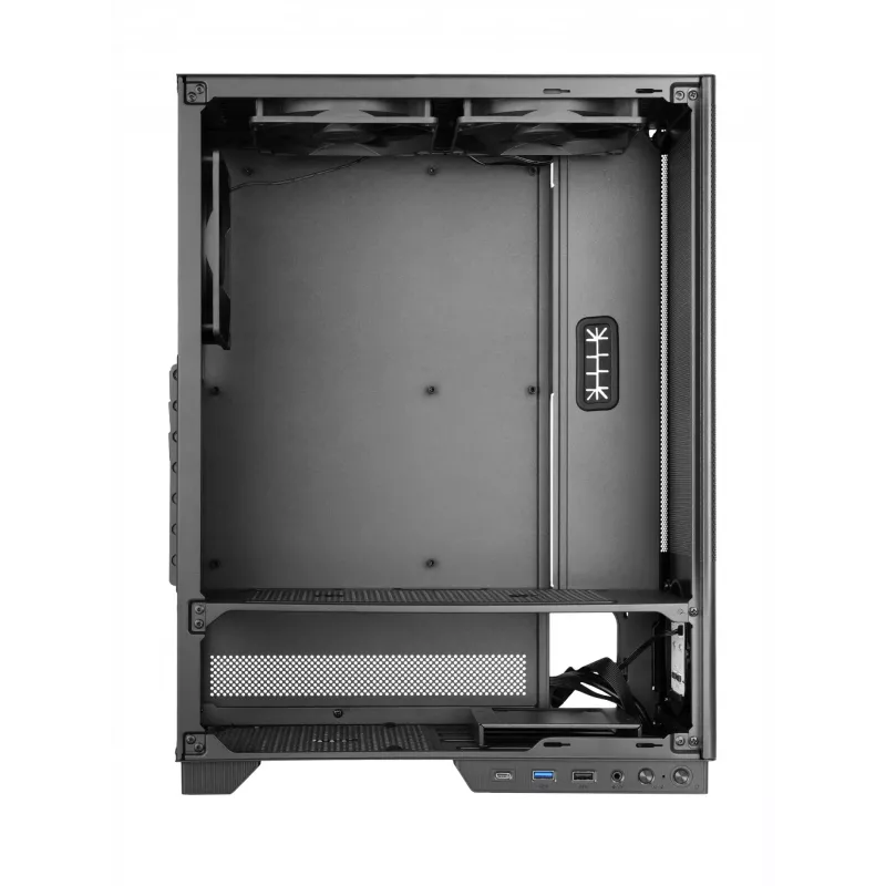 Caja de ordenador Tacens 2SAGITTA20 Midi Tower, negra, 3 ventiladores de 120 mm