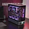 Caja de PC TACENS Mars Gaming MCLCDPRO semitorre – negra, pantalla IPS de 7,2 pulgadas, fuente de alimentación inferior, compatibilidad ATX/Micro‑ATX/Mini‑ITX