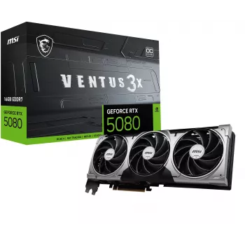 Tarjeta gráfica MSI GeForce RTX 5080 16 GB GDDR7, PCIe 5.0, 256 bits, 303×121×49 mm, 360 W