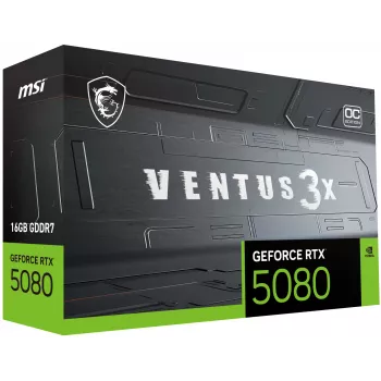 Tarjeta gráfica MSI GeForce RTX 5080 16 GB GDDR7, PCIe 5.0, 256 bits, 303×121×49 mm, 360 W