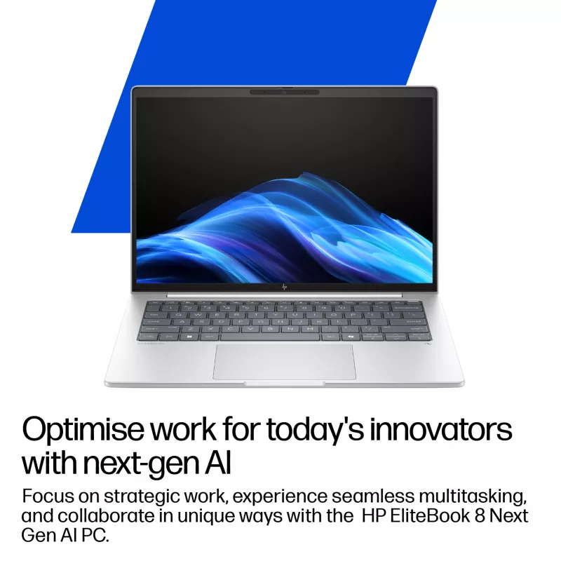 HP EliteBook 8 G1i Next Gen AI Copilot+ PC portátil, Intel Core Ultra 5 228V, 40,6 cm (16 pulgadas) WUXGA, 32 GB LPDDR5X, 1 TB SSD, Wi-Fi 7, Windows 11 Pro, plata