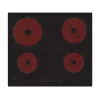 Placa vitrocerámica integrable CANDY CH64CCB/4U2 — 4 zonas, control táctil, 59×52 cm, negra