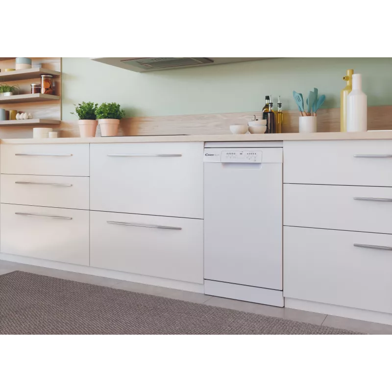 Lavavajillas estrecho independiente CANDY Brava CDPH 2L1049W — 10 cubiertos, 45 cm, 49 dB, clase energética E