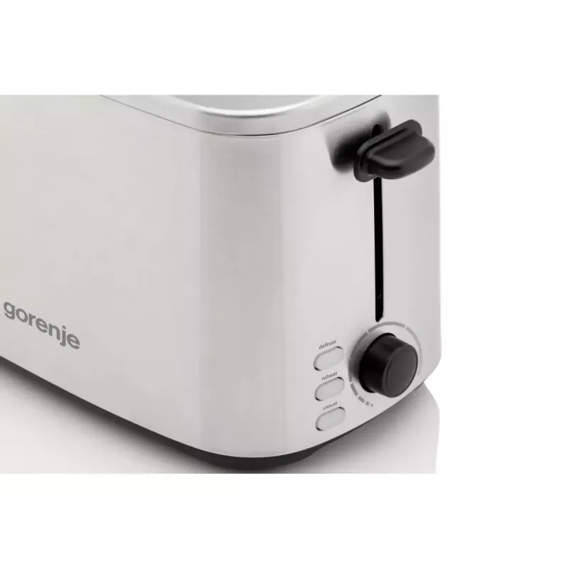 Tostadora Gorenje T800DS – tostadora de acero inoxidable de 2 ranuras, modelo doméstico compacto