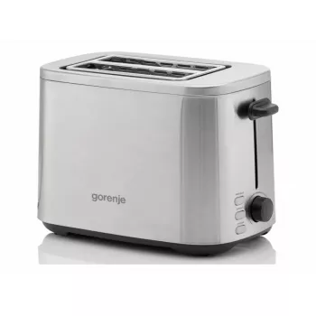 Tostadora Gorenje T800DS – tostadora de acero inoxidable de 2 ranuras, modelo doméstico compacto