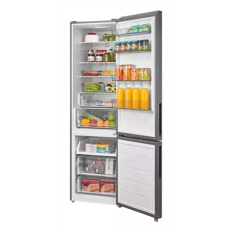 Combinado frigorífico-congelador independiente Midea MDRB600MME46, 443 L totales, 313 L frigorífico (No Frost), 130 L congelador, clase E, acero inoxidable