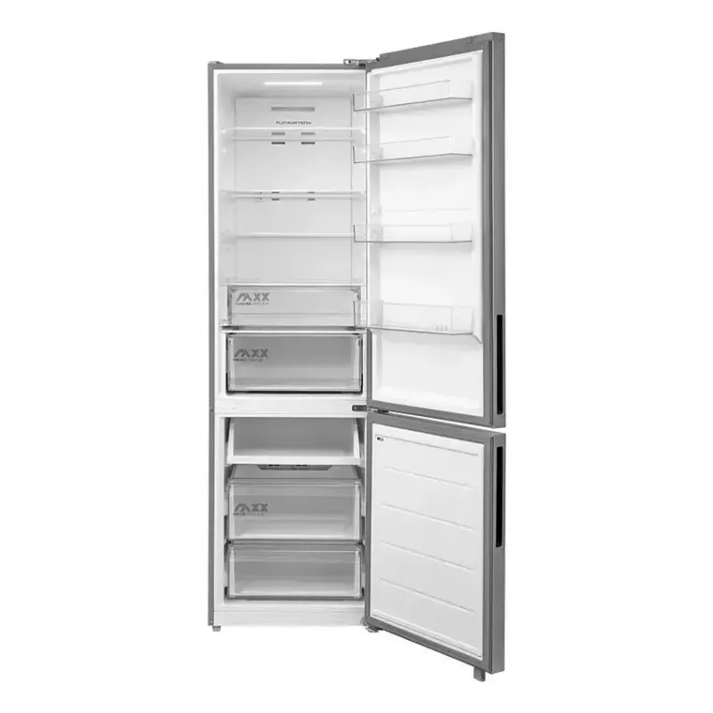 Combinado frigorífico-congelador independiente Midea MDRB600MME46, 443 L totales, 313 L frigorífico (No Frost), 130 L congelador, clase E, acero inoxidable