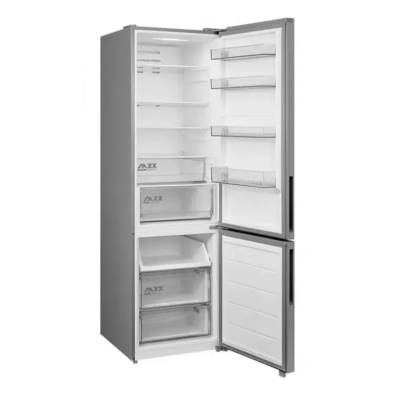 Combinado frigorífico-congelador independiente Midea MDRB600MME46, 443 L totales, 313 L frigorífico (No Frost), 130 L congelador, clase E, acero inoxidable
