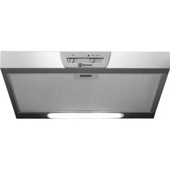 Campana extractora integrable Electrolux LFU215X, acero inoxidable, 498×132–510 mm, 3 velocidades, 272 m³/h, filtro antigrasa de aluminio