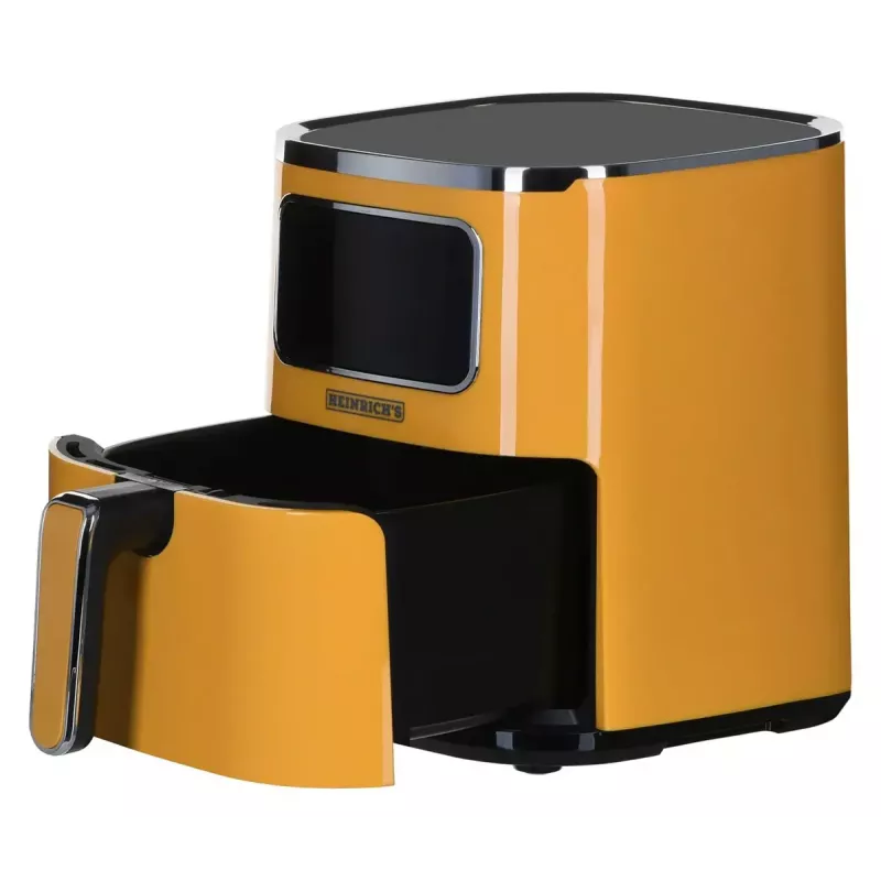 Freidora de aire HEINRICH'S HFR 8216, capacidad 5,0 l, 1450 W, amarilla