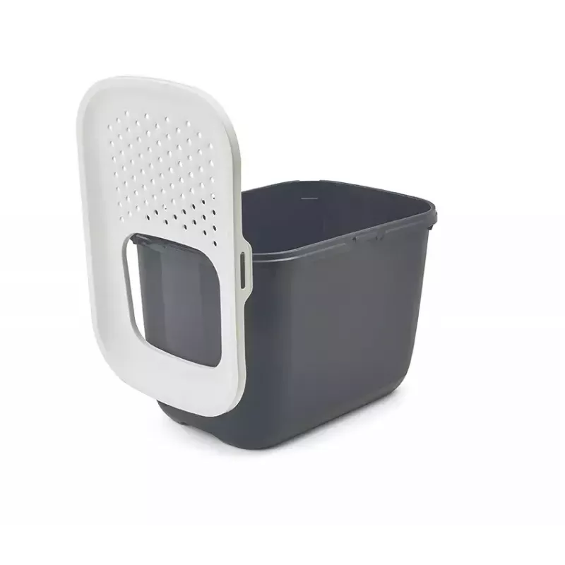 Savic Hop bandeja sanitaria para gatos, antracita/blanca, 58,5 x 39 x 39,5 cm