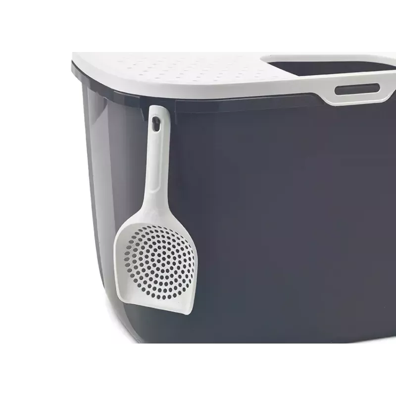 Savic Hop bandeja sanitaria para gatos, antracita/blanca, 58,5 x 39 x 39,5 cm